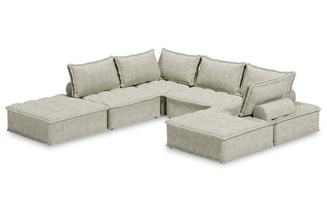 Bales Taupe 6-Piece Modular Seating by Ashley at Eve Furniture
