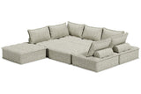 Bales Taupe 7-Piece Modular Sectional by Ashley at Eve Furniture