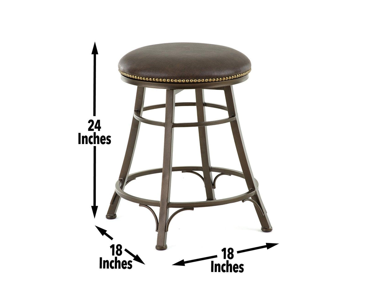 Bali 24″ Gray Backless Counter Stool, Swivel by Steve Silver at Eve Furniture