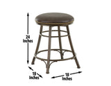 Bali 24″ Gray Backless Counter Stool, Swivel by Steve Silver at Eve Furniture