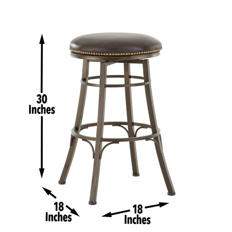 Bali 30″ Gray Backless Bar Stool, Swivel by Steve Silver at Eve Furniture