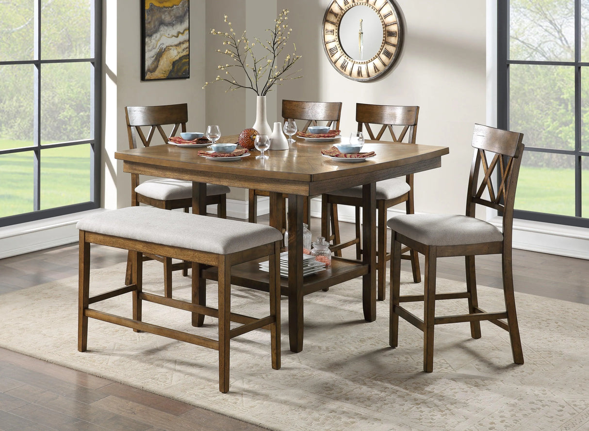 Balin Light Oak Counter Height Chair, Set of 2 by Homelegance at Eve Furniture