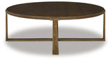 Balintmore Brown/Gold Finish Coffee Table and 2 End Tables