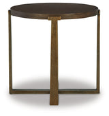 Balintmore Brown/Gold Finish Coffee Table and 2 End Tables