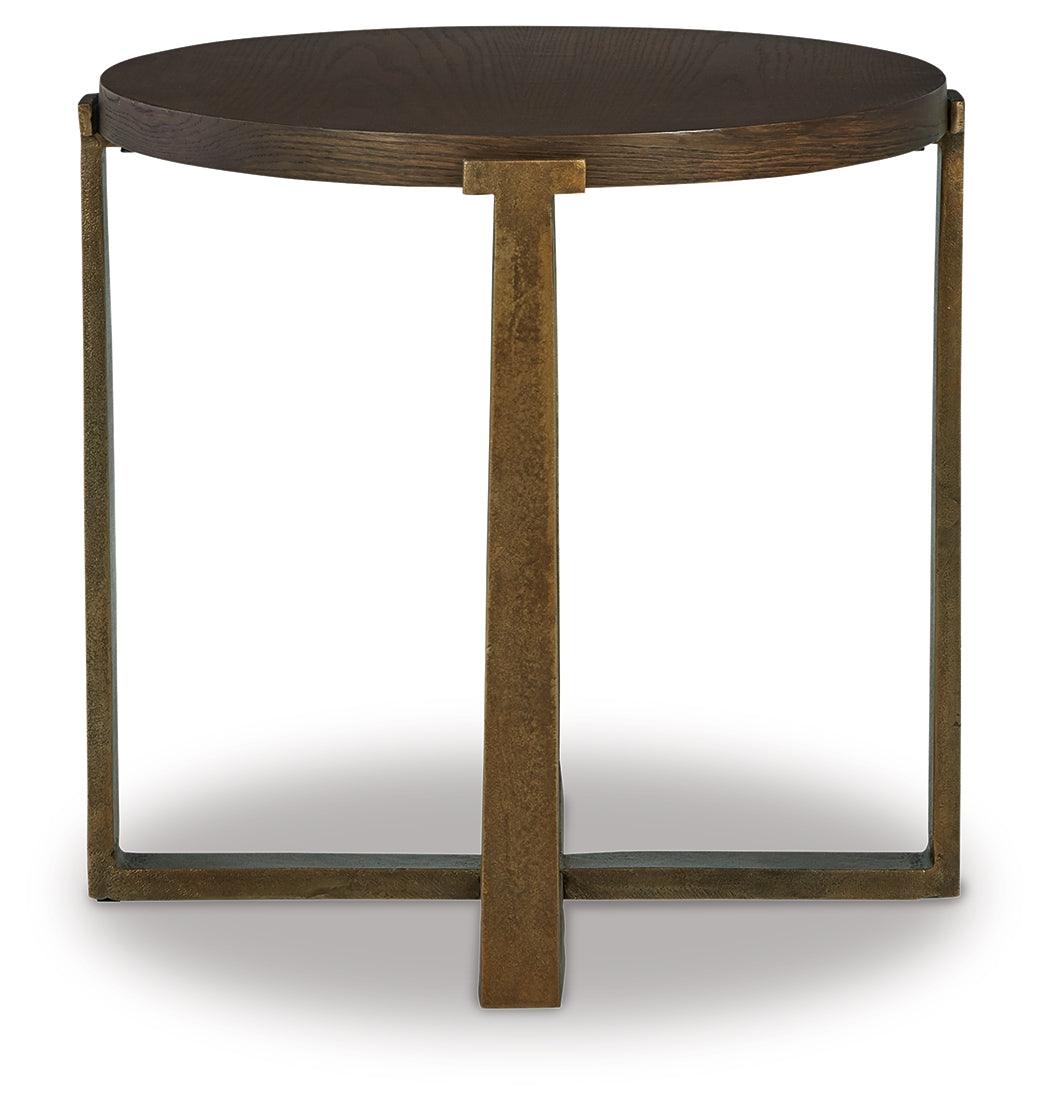 Balintmore Brown/Gold Finish Coffee Table and 2 End Tables by Ashley at Eve Furniture