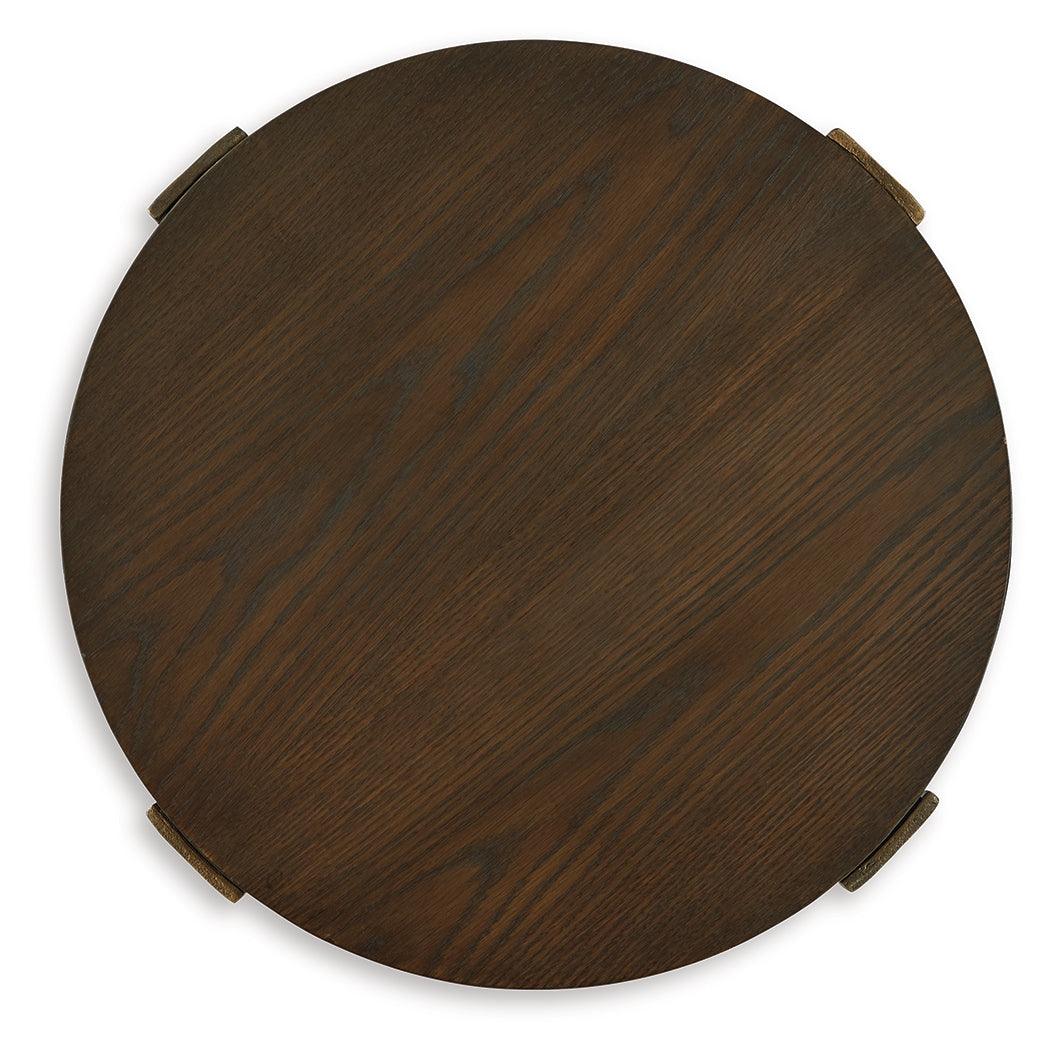 Balintmore Brown/Gold Finish Coffee Table and 2 End Tables by Ashley at Eve Furniture