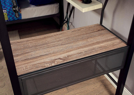 Ballarat Silver L-shaped Triple Twin Bunk Bed by Furniture of America at Eve Furniture