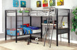 Ballarat Silver L-shaped Triple Twin Bunk Bed by Furniture of America at Eve Furniture