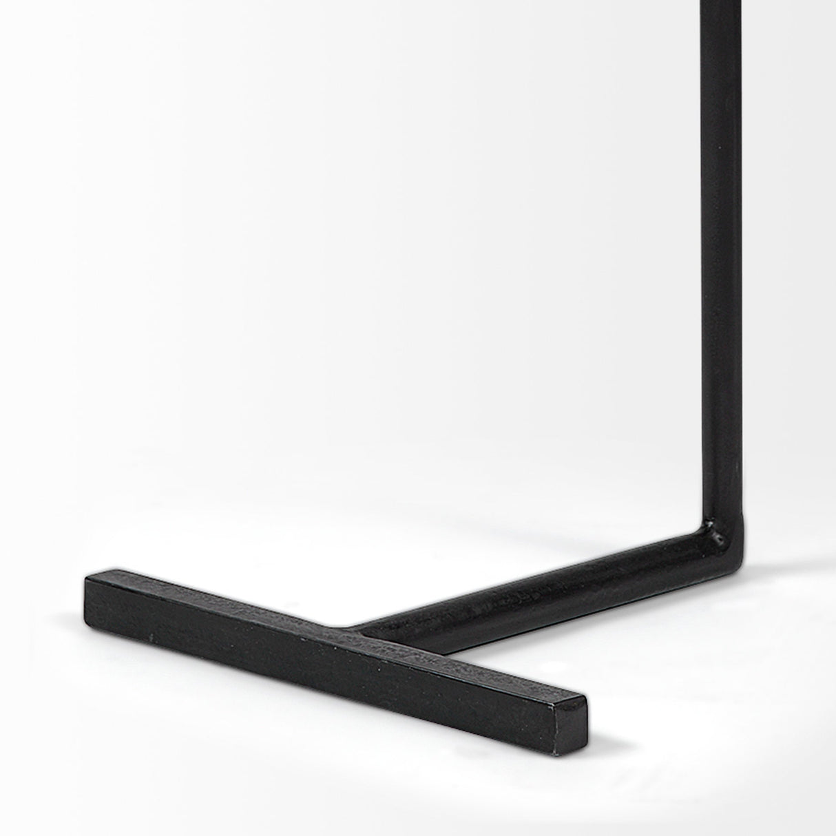 Ballatine Brown Wood Round Top w/ Black Metal Base Accent Table by Mercana at Eve Furniture