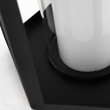 Balley Set of Two Matte Black Metal Hexagonal Candle Holder Lanterns by Mercana at Eve Furniture