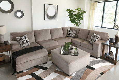 Ballinasloe Platinum 3-Piece Left Arm Facing (LAF) Chaise Sectional by Ashley at Eve Furniture