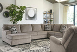 Ballinasloe Platinum 3-Piece Left Arm Facing (LAF) Chaise Sectional by Ashley at Eve Furniture