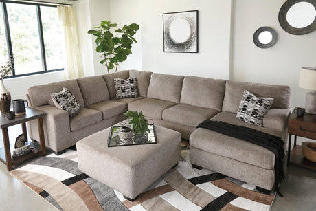 Ballinasloe Platinum 3-Piece Right Arm Facing (RAF) Chaise Sectional by Ashley at Eve Furniture