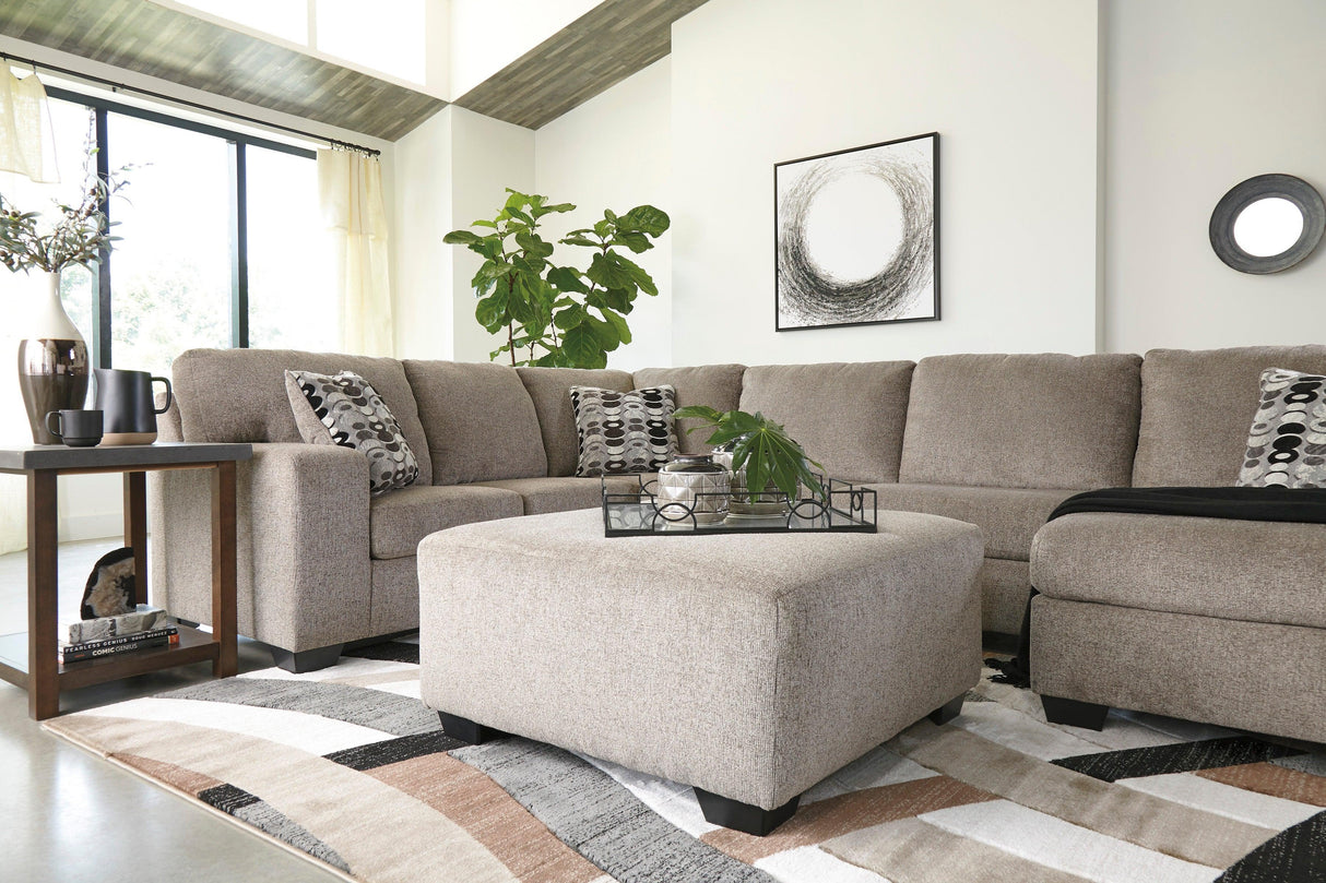 Ballinasloe Platinum 3-Piece Right Arm Facing (RAF) Chaise Sectional by Ashley at Eve Furniture
