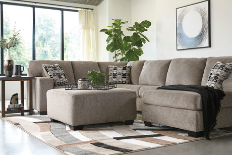 Ballinasloe Platinum 3-Piece Right Arm Facing (RAF) Chaise Sectional by Ashley at Eve Furniture