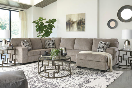Ballinasloe Platinum 3-Piece Right Arm Facing (RAF) Chaise Sectional by Ashley at Eve Furniture