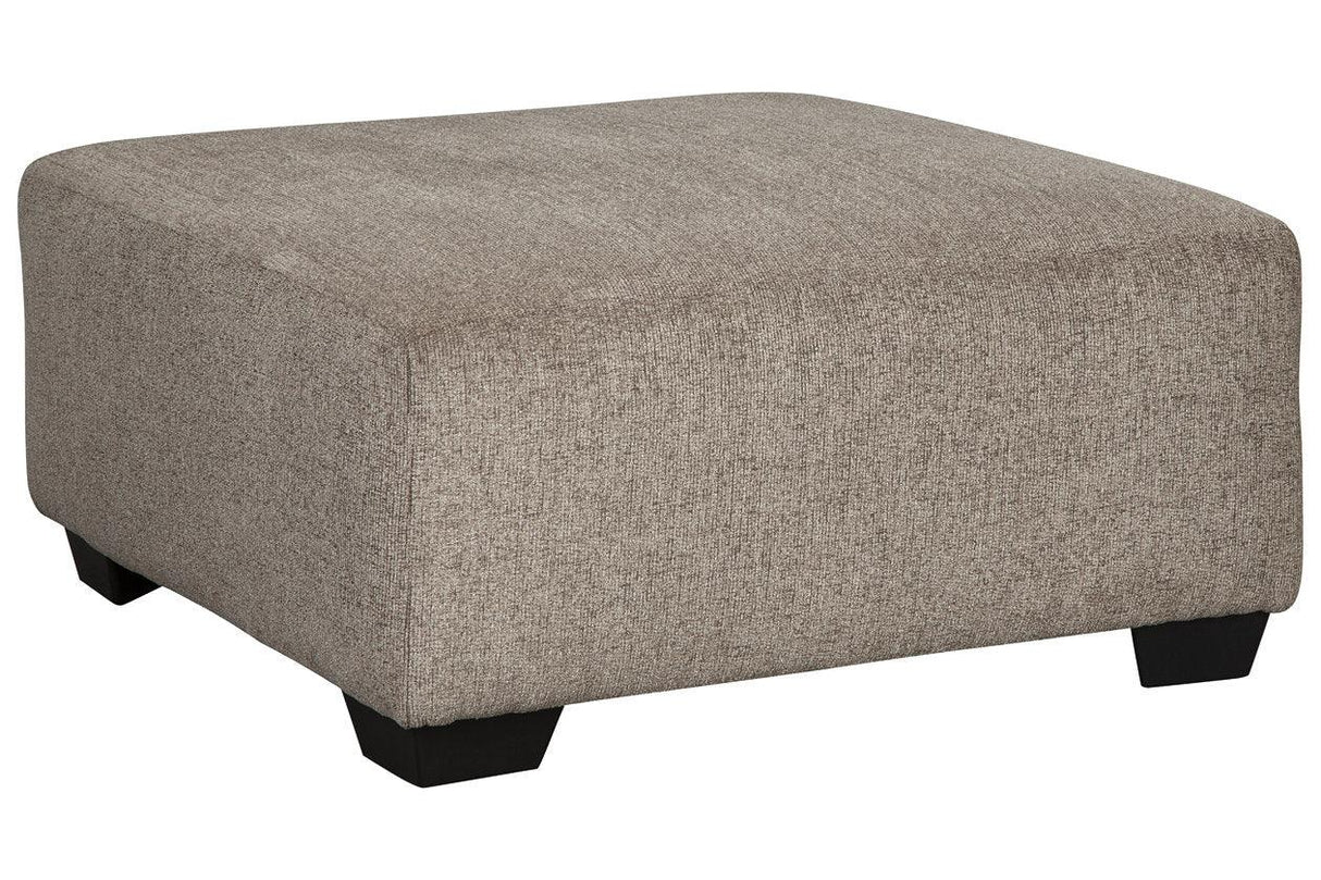 Ballinasloe Platinum Oversized Ottoman by Ashley at Eve Furniture