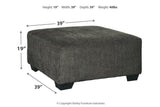 Ballinasloe Smoke Oversized Ottoman by Ashley at Eve Furniture