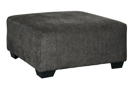 Ballinasloe Smoke Oversized Ottoman by Ashley at Eve Furniture