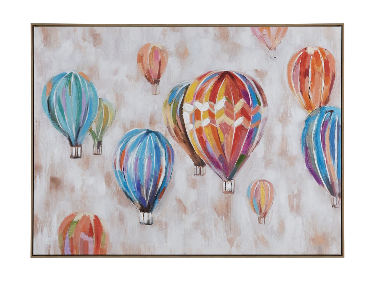 Balloons Up Blue/Orange Canvas by Crestview at Eve Furniture