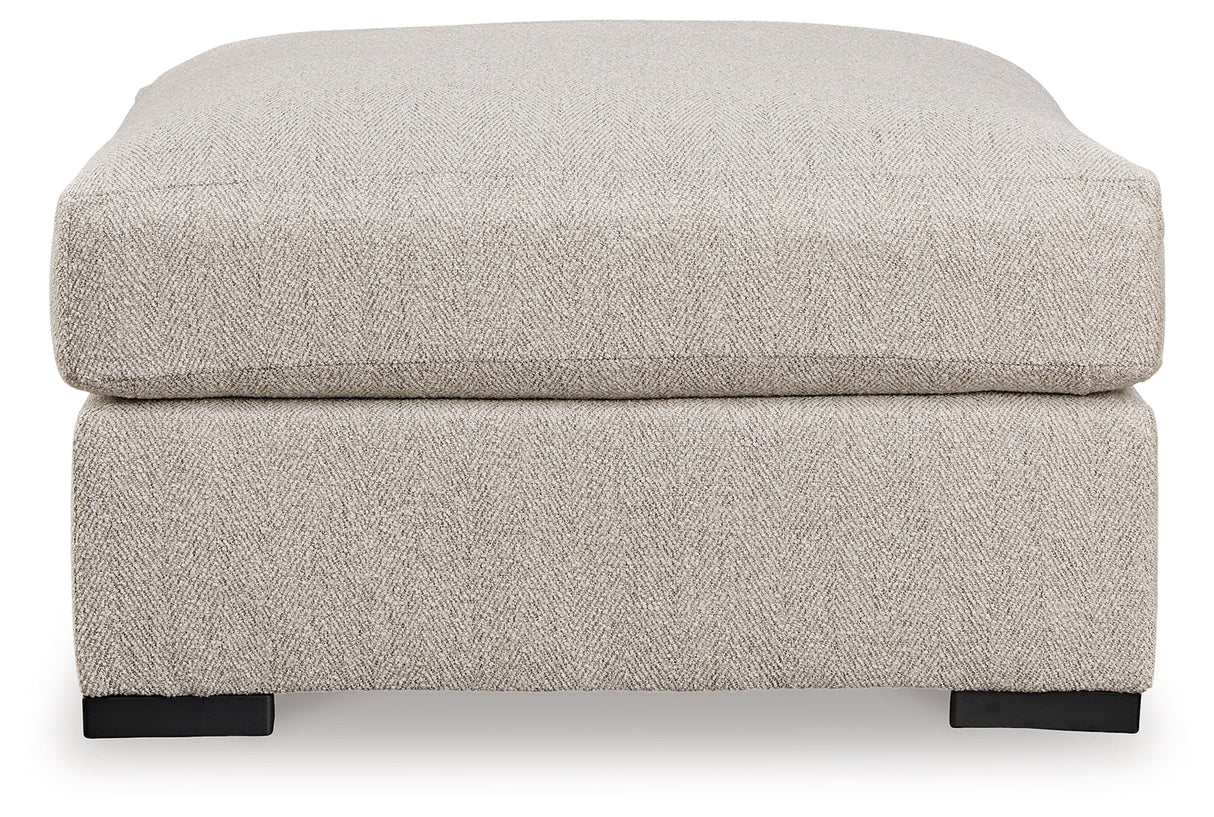 Ballyton Sand 3-Piece Sectional with Ottoman by Ashley at Eve Furniture