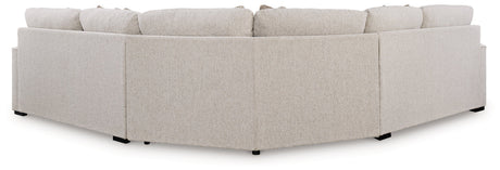 Ballyton Sand 3-Piece Sectional with Ottoman by Ashley at Eve Furniture
