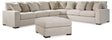 Ballyton Sand 4-Piece Sectional with Ottoman by Ashley at Eve Furniture