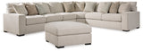 Ballyton Sand 4-Piece Sectional with Ottoman by Ashley at Eve Furniture