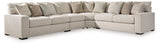 Ballyton Sand 4-Piece Sectional with Ottoman by Ashley at Eve Furniture