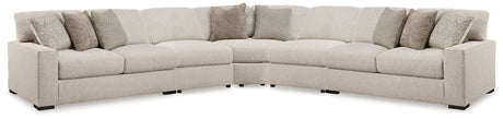 Ballyton Sand 5-Piece L-Shaped Sectional by Ashley at Eve Furniture