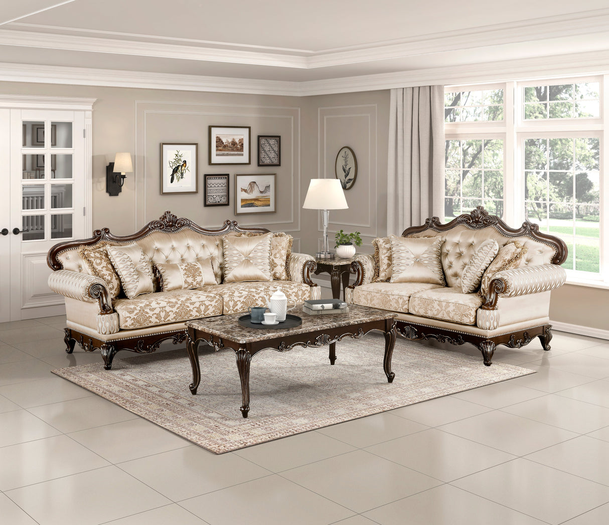 Balthasar Brown Loveseat by Homelegance at Eve Furniture