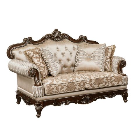 Balthasar Brown Loveseat by Homelegance at Eve Furniture