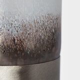 Baltic II Large White Brushed Silver Metal Bottom Glass Vase by Mercana at Eve Furniture