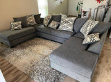 Balyton Steel Double Chaise Sectional by Happy Homes at Eve Furniture