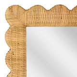 Bama 29.1" x 75" Long Natural Rattan Wall Mirror by TOV Furniture at Eve Furniture