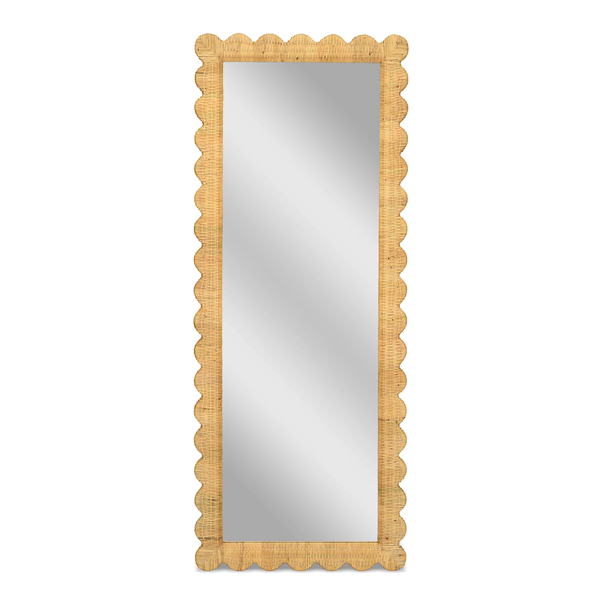 Bama 29.1" x 75" Long Natural Rattan Wall Mirror by TOV Furniture at Eve Furniture