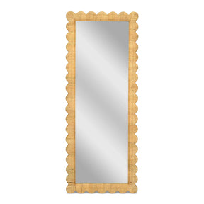 Bama 29.1" x 75" Long Natural Rattan Wall Mirror by TOV Furniture at Eve Furniture