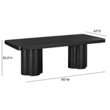 Bambi Ash 90" Rectangular Dining Table by TOV Furniture at Eve Furniture