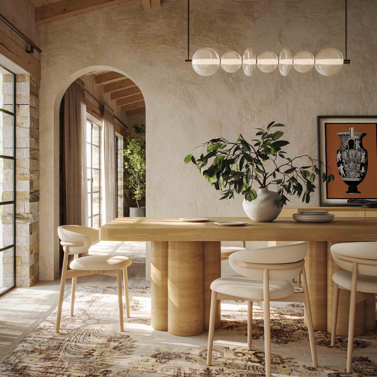 Bambi Ash 90" Rectangular Dining Table by TOV Furniture at Eve Furniture