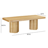 Bambi Ash 90" Rectangular Dining Table by TOV Furniture at Eve Furniture