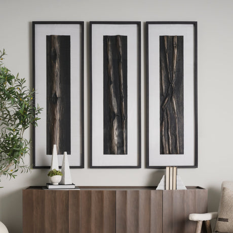 Bamboo Relief II by Studio M a handmade Original Framed Artwork under Glass by Mercana at Eve Furniture