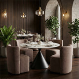 Bambun Taupe Dining Chair with Wheels by Zuomod at Eve Furniture