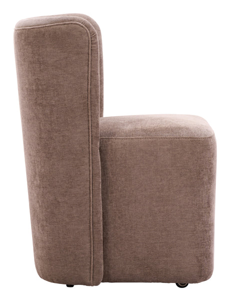 Bambun Taupe Dining Chair with Wheels by Zuomod at Eve Furniture