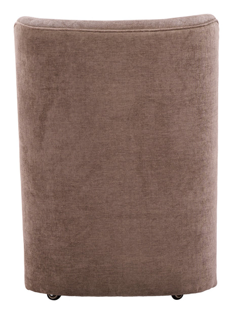 Bambun Taupe Dining Chair with Wheels by Zuomod at Eve Furniture