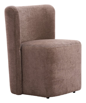 Bambun Taupe Dining Chair with Wheels by Zuomod at Eve Furniture