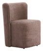 Bambun Taupe Dining Chair with Wheels by Zuomod at Eve Furniture