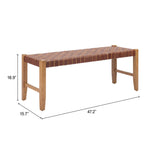 Bandani Brown Bench by Zuomod at Eve Furniture