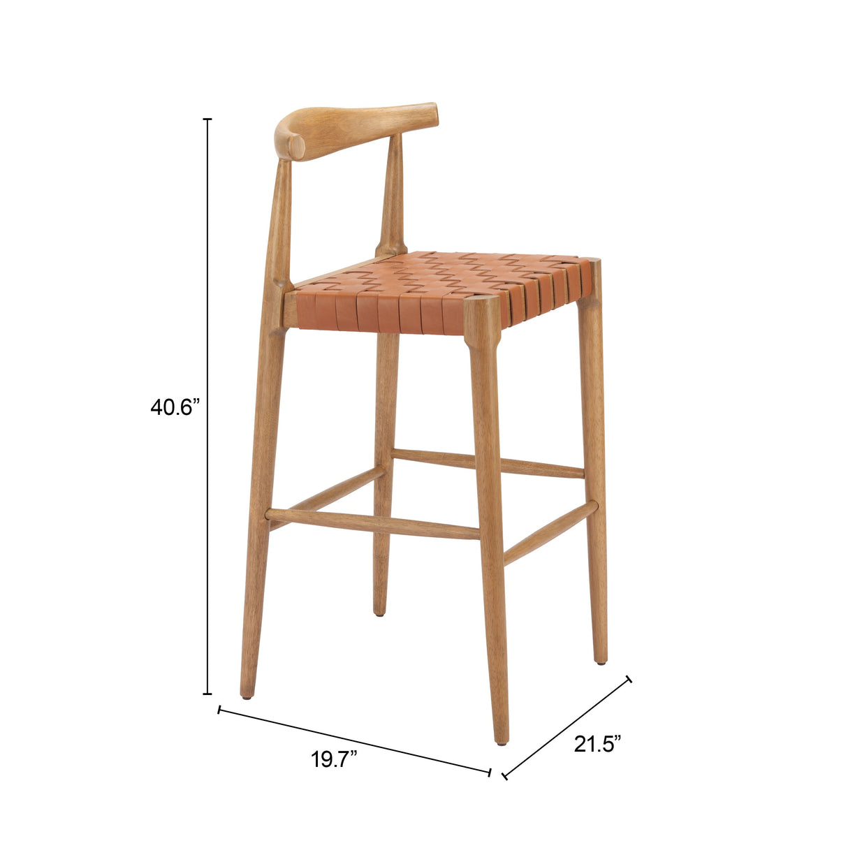 Bandani Tan Barstool by Zuomod at Eve Furniture