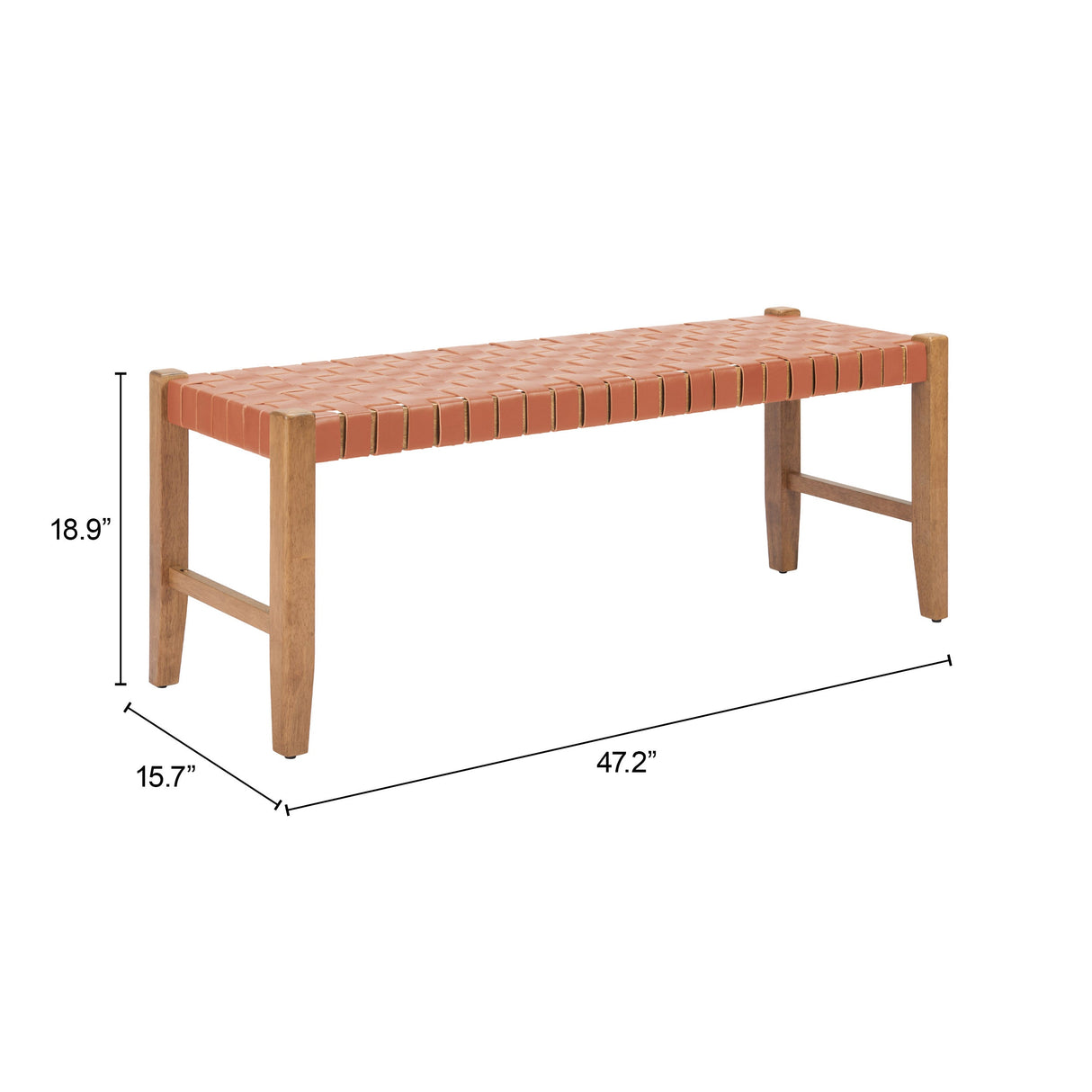 Bandani Tan Bench by Zuomod at Eve Furniture