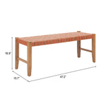 Bandani Tan Bench by Zuomod at Eve Furniture